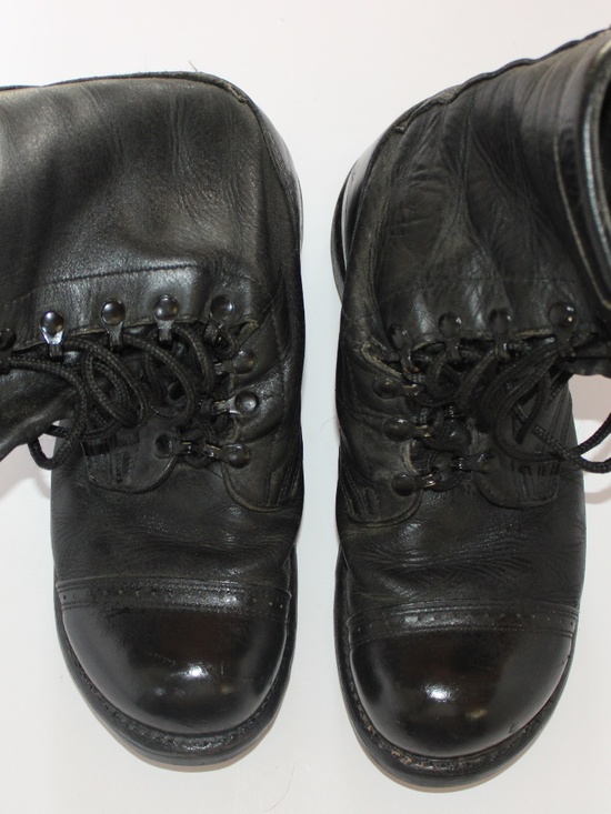 Vintage 90s Corcoran Jump Boots Black Leather Military Boots 11.5R USA main image 4